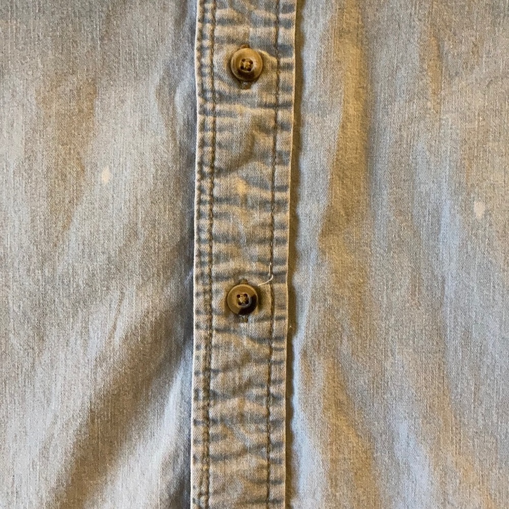 ⚡️SOLD⚡️ Hand Dyed Denim Button Down - Picture 9 of 15